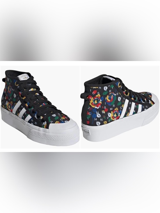 adidas Shoes - adidas Nizza Platform Mid Sneaker Pop-Art Roses Shoes Women 10.5 Men 9.5